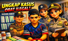 GEREBEK OBAT KERAS ILEGAL DI CIKARANG SELATAN, POLISI AMANKAN PELAKU DAN SITA RATUSAN BUTIR OBAT