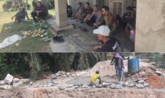 Swadaya Murni Masyarakat, Polsek Dente Teladas dan Warga Bangun Jembatan Sungai Nibung – Kekatung Tulang Bawang
