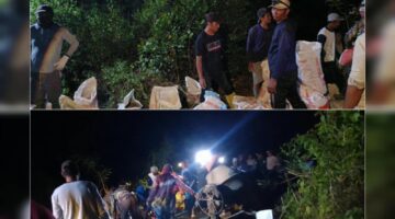 Semangat Swadaya Warga Bratasena Tetap Membara, Pengecoran Jalan Capai 400 Meter Meski Tanpa Kehadiran Pemimpin Kampung