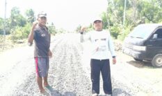 Jalan Poros Hasan Bulan Pasiran Jaya Mulai Ditimbun Sabes, Warga Apresiasi Pemkab Tulang Bawang